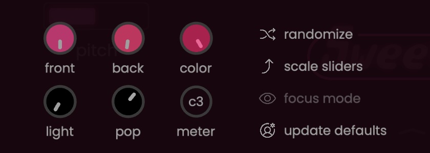 SweetEQ preset options